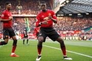 Paul Pogba celebra su segundo gol de penalti al West Ham.-REUTERS / CARL RECINE