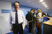 El presidente regional del partido, Juan Vicente Herrera, al término de la reunión del Comité Ejecutivo del PP de Castilla y León-Ical
