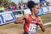 Trihas Gebre, actual campeona de España, en plena competición.-