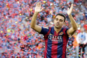 Xavi, el día de su despedida del Camp Nou, en mayo pasado.-REUTERS / GUSTAU NACARINO