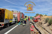 Los bomberos de Aranda acudieron a su auxilio