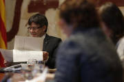 Reunión del Consell Executiu este martes en el palau de la Generalitat.-