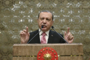 Fotografia facilitada por la Oficina de prensa de la Presidencia turca que muestra al presidente turco, Recep Tayyip Erdogan.-