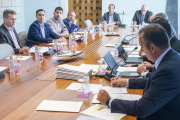 Un momento de la reunión del consejo del consorcio del Desvío del Ferrocarril celebrado ayer.-ISRAEL L. MURILLO