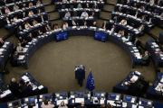 El presidente de la Comisión Europea, Jean-Claude Juncker, en su discurso sobre el estado de la Unión Europea.-FREDERICL FLOREN