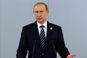 El presidente ruso, Vladímir Putin, durante una rueda de prensa con motivo de la décima cumbre del G20 celebrada en Antalya-EFE
