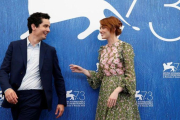 Damien Chazelle y Emma Stone, en la presentación de 'La La Land' en Venecia.-REUTERS / ALESSANDRO BIANCHI