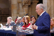 Javier Amoedo, Porcurador del Común, durante su intervención en el Pleno de las Cortes.-ICAL