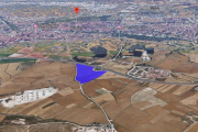La parcela adquirida para la futura Ciudad Deportiva del Burgos CF se encuentra en el barrio de Cortes -junto a la salida de la autovía-ECB