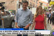 Un fotograma de la información emitida por TVE sobre el fichaje por parte del Instituto de Empresa de Begoña Gómez, la esposa del presidente del Gobierno.-EL PERIÓDICO