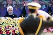 El presidente iraní, Hasán Rohaní, durante un desfile militar en Teherán.-/ TASNIM NEWS AGENCY