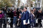 Oriol Junqueras se dirige a la Audiencia Nacional, el pasado 2 de noviembre.-JUAN MANUEL PRATS
