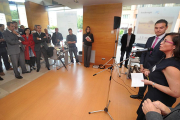 Iván Benito acudió ayer a Burgos para la firma del convenio.-ISRAEL L. MURILLO