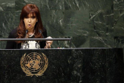 La presidenta argentina, Cristina Fernández de Kirchner, en la Asamblea General de la ONU, el pasado 24 de septiembre.-Foto: REUTERS / MIKE SEGAR
