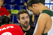 Pau Gasol, en el Palau Blaugrana.-JOAN PUIG