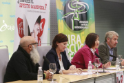 Antonio Oñate, Miriam Erviti, María Gutiérrez y Jorge Simón durante la presentación de la campaña.-RAÚL OCHOA