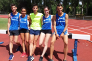 Santiago Vivanco, Lidia Campo, Jesús Gómez, Cristina Ruiz y Dani Arce posan antes de acudir al Nacional.-ECB