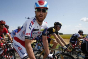 Luca Paolini, del Katusha, en la etpa del Tour del pasado jueves.-Foto: REUTERS / BENOIT TESSIER