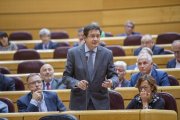 Óscar López durante una intervención en el Senado hace unos días.-Olmo Calvo.