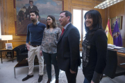 (De izq. a dch.), Víctor Orcajo, Celia Izquierdo, César Rico y la diputada provincial de zona, Inma Sierra.-R. O.