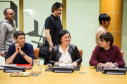 Representantes de Bildu y PNV-DAVID AGUILAR /EFE