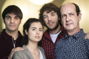 Eneko Sagardoy, Loreto Mauleón, Jon Olivares y Mikel Laskurain, la familia de Miren en Patria.-HBO