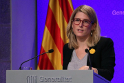 La portavoz del Govern, Elsa Artadi, en rueda de prensa tras una reunió del consell executiu-