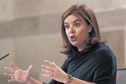 La vicepresidenta del Gobierno, Soraya Sáenz de Santamaría, en la Moncloa.-Foto: AGUSTÍN CATALÁN