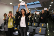 La secretaria general de ERC, Marta Rovira, en la última reunión del consejo nacional del partido-ELISENDA PONS