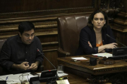 Colau, durante el pleno municipal de Barcelona, el pasado viernes.-JOAN CORTADELLAS