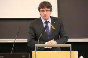 Carles Puigdemont, en Helsinki, el pasado viernes.-/ BLANCA BLAY (ACN)