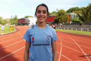 Eva Santidrián en las pistas PurificaciónSantamarta del complejo de San Amaro.-