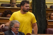 Gabriel Rufián, durante el pleno del Congreso.-JOSÉ LUIS ROCA