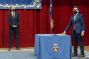 Juan Bautista Delgado, durante la toma de posesión. SANTI OTERO