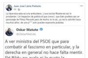 Primera publicación de Juan José Liarte en Facebook.-FACEBOOK