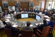 Imagen de la reunión de ayer de la Fundación Silos.-ICAL