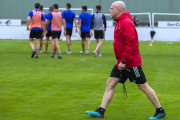 Calero, durante un entrenamiento en Castañares. TOMÁS ALONSO