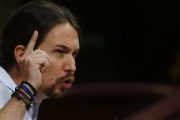Pablo Iglesias interviene en el Congreso de los Diputados.-AGUSTIN CATALAN