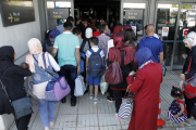 Llegada de 155 refugiados sirios procedentes de Líbano a España en cumplimiento del Programa Nacional de Reasentamiento.-ICAL