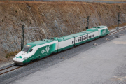 Tren auscultador en la línea de alta vecolidad Madrid-Valladolid.ECB