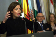 La vicepresidenta del Gobierno, Soraya Saénz de Santamaría.-DAVID CASTRO