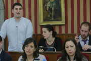 El portavoz de Imagina, Raúl Salinero, en un Pleno municipal-RAÚL G. OCHOA