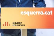 Rueda de prensa en la sede de ERC.-FERRAN SENDRA