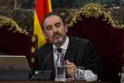El presidente del tribunal del procés, Manuel Marchena, en la sesión de este miércoles, en la que el juicio ha quedado visto para sentencia.-EFE / EMILIO NARANJO