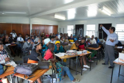 Una escuela sudafricana.-