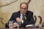 Quim Torra en la reunión del Consell Executiu del Govern de la Generalitat.-ALBERT BERTRAN