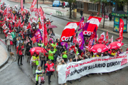 Imagen de la manifestación del sector de la limpieza. TOMÁS ALONSO