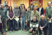 Los últimos alumnos del taller de empleo recibieron ayer sus diplomas en la Casa Consistorial de Aranda.-L.V.