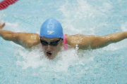 Mireia Belmonte, durante los 200 metros mariposa de la prueba de la Copa del Mundo de piscina corta disputada en Moscú.-Foto: AP / PAVEL GOLOVKIN