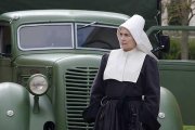 Assumpta Serna, ayer, durante el rodaje en el Hospital Militar.-Sergio Isar
